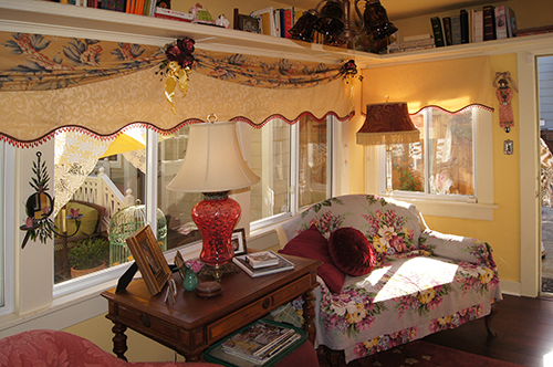 Beautiful colors and fabrics in a Martinez, California home.